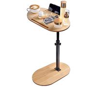 Fuyoula Table de chevet de style industriel, table de lit, hauteur réglable, plateau pour baignoire en bambou, peu encombrant, table de chevet, 40 ~ 82 cm*43 x 22 cm