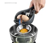 FUYTERY Séparateur d'oeufs en acier inoxydable, ouvreur automatique d'oeufs à main, outil gadget de cuisine.