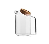 FUYTERY théière en verre transparent résistant à la chaleur grande bouilloire en verre machine à café service à thé Office & Home accessoires (1200 ML)