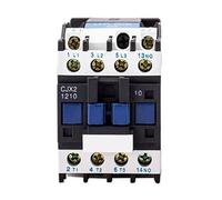 FUYUMIC Contacteur CA LC1D CJX2-1201 CJX2-1210 CJX2-1211 Contacteur de Puissance électrique triphasé à Montage sur Rail DIN 12A 24V 36V 110V 220V 380V(CJX2-1210 1NO,380V)