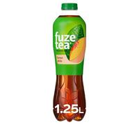 FUZE TEA - Boisson Thé Glacé Pêche Désaltérante et Savoureuse, Bouteille 1,25L - Lot de 4