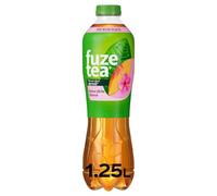 FUZE TEA - Boisson Thé Glacé Pêche & Hibiscus Savoureuse et Rafraîchissante, Bouteille 1,25L - Lot de 4