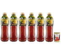 FUZE TEA Lot de 6 bouteilles jetables PET citron note de citronnelle - Sans alcool - Bouteille PET 1,25 l + Polpa di Pomodoro 400 g