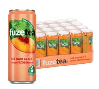 Fuze Tea Thé glacé Pêche Intense Canette Slim 33cl x24