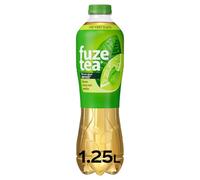 FUZE TEA - Thé Glacé Rafraîchissant Menthe & Citron Vert, Saveur Fruitée Intense (Bouteille 1,25L) - Le lot de 4