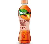 Fuze tea Thé noir glacé à la pêche intense - La bouteille de 1,25L