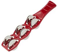 FUZEAU - 8274 - Sistre Rouge - En Plastique - L. 33 cm - 6 Paires de Cymbalettes - Faire Tinter les petites Cymbales - Dès 5 ans