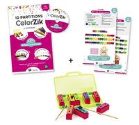 Fuzeau - Coffret ColorZik Comptines Avec Mini Métallonotes 8 Lames, Livre, CD, 10 Partitions XXL - Méthode Musicale Ludique Sans Solfège Pour Débutants - Jeu Éducatif Enfant Dès 3 Ans - Réf. 78233