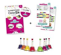 Fuzeau - Coffret ColorZik Spécial Comptines Avec Livre, CD, Jeu 8 Cloches Colorées - Apprendre La Musique Par Les Couleurs Sans Solfège - Idéal Pour Débutants Et Écoles Dès 3 Ans - Réf.78242