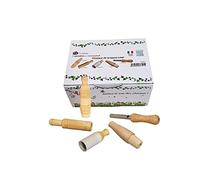 FUZEAU - 78321 - Coffret de 5 appeaux en bois naturel - Pour imiter le sons des oiseaux de la basse cour - Ambiance Nature - Dès 4 ans