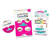 Fuzeau - Livret Musical Pédagogique CD Audio Colorzik Spécial Comptines - 10 Partitions Codées en Couleurs Paroles Incluses - Pour Jouer Musique sans Solfège dès 3 Ans - Méthode Intuitive - Ref.78126