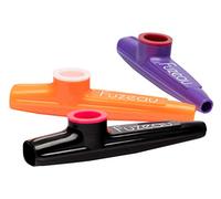 FUZEAU - 78230 - Lot de 3 kazoos en plastique - Couleur aléatoire - Sons amusants - Instruments festifs - Original - Dès 8 ans