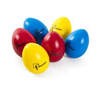 FUZEAU - 78231 - Lot de 3 paires œufs sonores en plastique - Couleur bleu/rouge/jaune - Solides - Ergonomiques - Légers - Imiter les maracas - Dès 3 ans