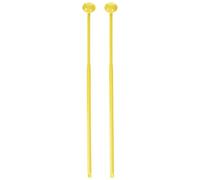 FUZEAU - 8846 - Paire de mailloches ou baguettes pour Carillon pianot' rouge - En plastique jaune - L. 30 cm