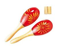 Fuzeau – Paire de maracas bois rouge – Percussion enfants dès 4 ans, belles sonorités