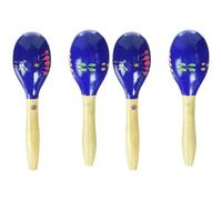 FUZEAU - Paire de Maracas Violettes - L. 20 cm - Bois Naturel Peint - Forme Typique des Instruments d'Amérique Latine - Idéales Apprentissage Rythmique (Lot de 2)