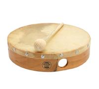 Fuzeau - Tambourin Ø 20 en Bois Naturel avec Peau Sans Cymbalette - Percussion Authentique avec Mailloche - Idéal pour Apprentissage du Rythme - Léger, Sonore et Résistant - Dès 4 ans - Ref.70627