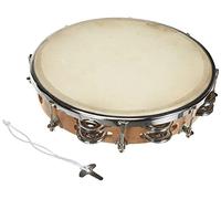 Tambourin Peau Naturelle - 25 CM + Cymbalettes