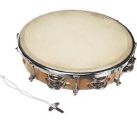 Tambourin Peau Naturelle - 25 CM + Cymbalettes
