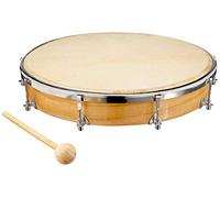Fuzeau - Tambourin Peau Naturelle Ø30 Cm - Léger, Solide Et Facile À Jouer - Cerclage Bois Avec 18 Cymbalettes - Instrument Musique Percussion Rythmique Authentique - Enfant Dès 3 Ans - Réf. 593