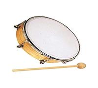 FUZEAU - 8343 - Tambourin en Peau Synthétique avec Tension Réglable - ø 20 cm + 1 batte ou mailloche - Laisse entendre des Sons Rythmés - Dès 4 ans