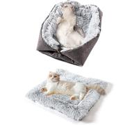 fuzhik Panier pour Chat Coussin Panière Coussin Lit Apaisant Comfy pour Chien Cat Hiver Peluche Grand pour Animal Domestique Chiot Chaton Minou Double Usage