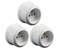 FUZHOU QMY 3 Prises Porcelaine Blanche 16A, 250V CE Type E Fiche à Broches Rondes
