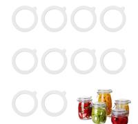 FuzlPnag Lot de 10 joints de rechange en silicone, joints universels pour bocaux, joints en silicone, anneaux en caoutchouc pour bocaux Weck et conservation des aliments