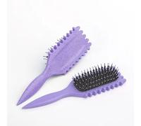 FUZVOL Brosse de définition bouclée, brosse à cheveux bouclés, brosse à cheveux bouclés et secs, brosse à cheveux bouclés et raides pour homme et femme (violet)