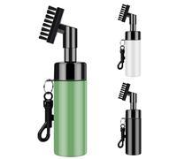 FUZVOL Brosse de nettoyage de rainures de club de golf avec pulvérisateur d'eau intégré et crochet, brosse de nettoyage pour club de golf, accessoires de golf, cadeaux de golf pour homme, vert