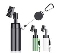 FUZVOL Brosse de nettoyage pour club de golf avec bouteille de pulvérisation d'eau et crochet, brosse de nettoyage pour rainures de golf pour club de golf, brosse portable avec housse Accessoires de