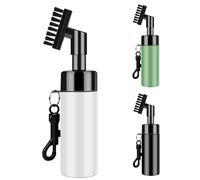 FUZVOL Brosse de nettoyage pour club de golf avec pulvérisateur d'eau intégré et crochet, brosse de nettoyage pour club de golf, accessoires de golf, cadeaux de golf pour homme, blanc