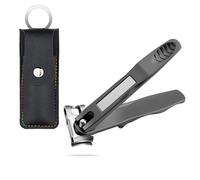 FUZVOL Coupe-ongles rotatif à 360° pour personnes âgées, coupe-ongles à long manche pour ongles des doigts et des orteils, coupe-ongles pointus pour hommes et femmes (noir)