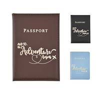 FUZVOL Étui pour passeport en cuir synthétique pour documents, cartes de crédit, cartes de visite, argent, portefeuille de voyage pour homme et femme, marron, Moderne