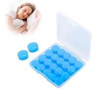 FUZVOL Lot de 10 paires de bouchons d'oreille en silicone souple avec étui pour dormir, nager, étudier, voyager