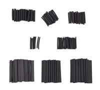 FUZVOL Lot de 127 gaines thermorétractables noires de 12 tailles pour isolation électrique de voiture, idéal pour les réparations