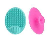 FUZVOL Lot de 2 brosses exfoliantes en silicone pour enlever les poils incarnés, les bosses, les points noirs et les pores. Outil de lavage en profondeur anti-âge pour soulager la peau sèche (couleur