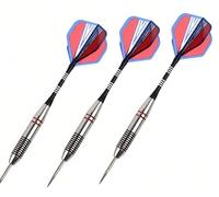 FUZVOL Lot de 3 flechette Pointe Acier fléchettes Professionnelles avec Pointe en Acier et tiges en Aluminium 24 g