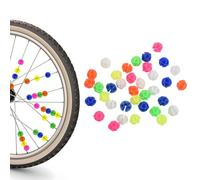 FUZVOL Lot de 36 perles de rayons pour enfants - Colorées - Décorations réfléchissantes lumineuses et amusantes - Faciles à clipser pour garçons et filles - Idéal pour la sécurité du vélo