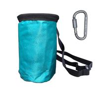 FUZVOL Sac à magnésium pour escalade avec ceinture réglable et cordon de serrage pour escalade en plein air Bleu