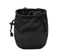 FUZVOL Sac de magnésium noir pour escalade avec ceinture réglable et cordon de serrage. Peut être suspendu à la taille pour l'escalade en plein air.