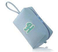 FUZVOL Trousse de maquillage personnalisée en velours côtelé de A à Z pour femme - Petite trousse de toilette de voyage - Cadeau d'anniversaire pour femme, maman, meilleure amie, mariée, demoiselle