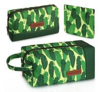 FUZVOL Trousse de Toilette, Lot de 3 Trousses de Maquillage en Toile, Trousse Toilette Femme Voyage, Imperméable Sac Cosmétique Organisateur de Voyage, Pattern 13