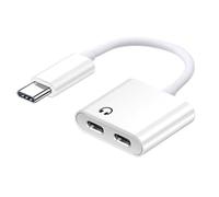 FUZYXIH Câble flexible renforcé de type C vers câble adaptateur supplémentaire, charge 100 W pour une transmission stéréo claire, réduction du bruit, adaptateur numérique de type C