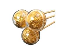 FUZYXIH Lot de 100 emballages de chocolat ronds transparents pour emballage de fleurs - Support de support pour bouquet de chocolat fait à la main - Pour Noël, Thanksgiving