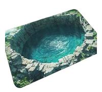 FUZYXIH Paillasson artistique 3D avec illusion optique, motif grotte, imprimé, antidérapant, absorbant pour décorations d'entrée élégantes, tapis de sol à séchage rapide
