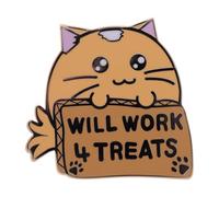Fuzzballs Whisky « Will Work 4 Treat » Pin's - Licence officielle Édition limitée 50 x 48,7 mm