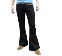 Fuzzdandy - Pantalon Homme Patte Éléphant Rétro Vintage Style 1960 1970 - 76cm taille x 86cm long