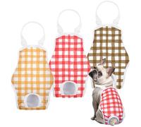 FuzzFables Lot de 3 couches lavables pour chien femelle avec bretelles réglables, culottes réutilisables pour la chaleur, combinaison fixe pour chiens actifs, absorbant et étanche, taille XS