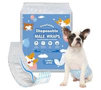 FuzzFables Lot de 40 couches jetables pour chiens mâles, avec indicateur d'humidité, bandes abdominales plus larges, absorbantes et anti-fuite, protection contre l'incontinence urinaire XS